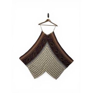 Boho Handkerchief Hem Scarf Dress Paisley Patchwork‎ Flowy Cami Festival Size 1X